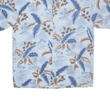 CAMPIA Mens Hawaiian Shirt Blue Floral XL