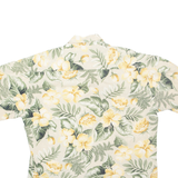 PIERRE CARDIN Mens Hawaiian Shirt Cream Floral L