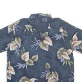 CROFT & BARROW Mens Hawaiian Shirt Blue Floral XL