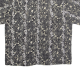 CROSSINGS Mens Hawaiian Shirt Black Crazy Pattern XL