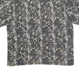 CROSSINGS Mens Hawaiian Shirt Black Crazy Pattern XL