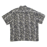 CROSSINGS Mens Hawaiian Shirt Black Crazy Pattern XL