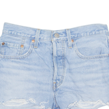 LEVI'S Cut Off 501 E Womens Denim Shorts Blue S W28