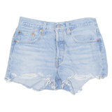 LEVI'S Cut Off 501 E Womens Denim Shorts Blue S W28
