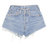 LEVI'S Cut Off 501 Womens Denim Shorts Blue XS W25