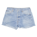 LEVI'S Cut Off 501 Womens Denim Shorts Blue M W32