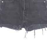 LEVI'S Cut 501 Womens Denim Shorts Black M W30