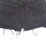 LEVI'S Cut 501 Womens Denim Shorts Black M W30