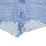 LEVI'S Cut Off 501 Womens Denim Shorts Blue M W30
