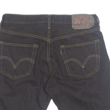 LEVI'S Turn Up 501 Mens Denim Shorts Black M W30