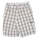 DICKIES Mens Workwear Shorts Beige Check M W32