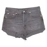 LEVI'S 501 BIG E Womens Denim Shorts Black S W28