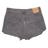 LEVI'S 501 BIG E Womens Denim Shorts Black S W28