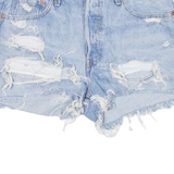 LEVI'S 501 BIG E Womens Denim Shorts Blue S W28