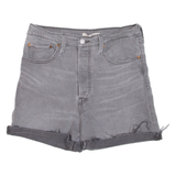 LEVI'S Ribcage Womens Denim Shorts Grey M W30
