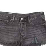 LEVI'S 501 BIG E Womens Denim Shorts Black XS W25