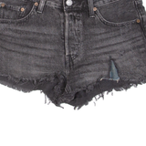 LEVI'S 501 BIG E Womens Denim Shorts Black XS W25