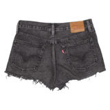 LEVI'S 501 BIG E Womens Denim Shorts Black XS W25