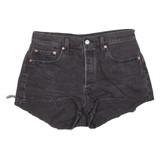 LEVI'S Womens Denim Shorts Black S W28
