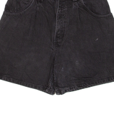 ZENA JEANS Womens Denim Shorts Black Relaxed UK 10 W30