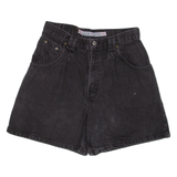 ZENA JEANS Womens Denim Shorts Black Relaxed UK 10 W30