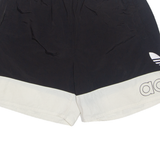 ADIDAS ORIGINALS Mens Sports Shorts Black Relaxed L W30