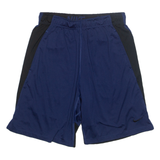 NIKE DRI FIT Mens Sports Shorts Blue Relaxed M W28