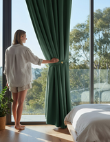 Anydrape Green Velvet Blackout Curtains – High‑Quality Modern Luxury Drapes for Living Room, Bedroom & Dining Windows
