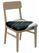 Anyseat Black and White Gold Triangular Chair Cover – Stretch Washable Removable Seat Cover for Dining & Kitchen