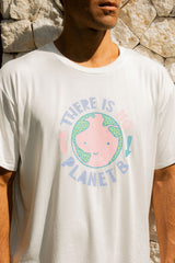 Adult Bamboo Vanilla T-shirt - There is no planet B