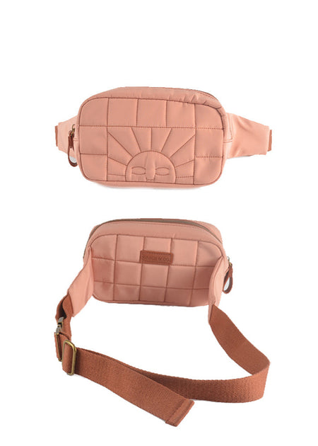 Eco-Friendly Crossbody Waist Bag - Sunset Pink