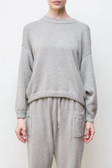 Mimi Hand-Loomed Pima Cotton Sweater - Grey