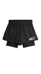 M.Rodini Sport Kids Combined Shorts - Black