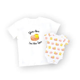 the wee bean organic cotton t-shirt tee adult womens teen mommy and me matching and baby onesie in dim sum little dumpling