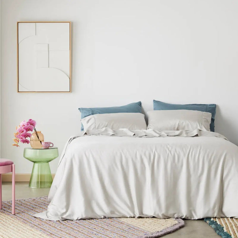 Moon | Signature Sateen Duvet Cover Made with 100% Organic Bamboo #Color_moon