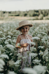 Organic muslin girl's dress - Flower pattern