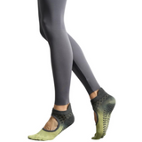 Anyfootwear 1 Pair One Size 35-40 Gray Yellow Gradient Yoga Socks Non-Slip Five Finger Socks Professional Pilates Split Toe Grip Socks For Women