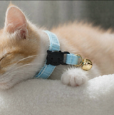 Anypet Large Iced Blue Cat Collar with Safety Buckle, Bell & Durable Adjustable Strap – Stylish Comfortable Pet Accessory for Cats