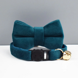 Anypet Small Navy Blue Bow Cat Collar with Safety Buckle, Bell & Durable Adjustable Strap – Stylish Comfortable Pet Accessory for Cats