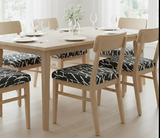 Anyseat Black and White Crack Linear Print Chair Cover – Stretch Washable Removable Seat Cover for Dining & Kitchen