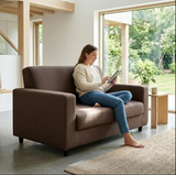 Anyseat 2-Seater Sofa Cover – Plain Coffee Style Slipcover for Living Room Chair Protection