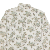 WOOLRICH Mens Shirt Grey Crazy Pattern Long Sleeve L