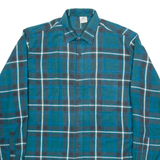 Mens Shirt Green Check Long Sleeve M