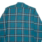 Mens Shirt Green Check Long Sleeve M