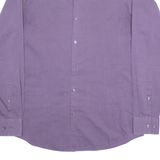 HUGO Slim Fit Mens Shirt Purple Spotted Long Sleeve M