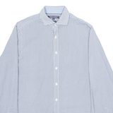 TOMMY HILFIGER Mens Shirt Blue Geometric Long Sleeve S
