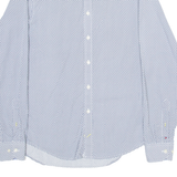 TOMMY HILFIGER Mens Shirt Blue Geometric Long Sleeve S