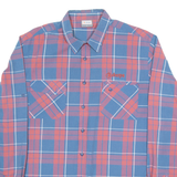 SHERPA Mens Shirt Blue Check Long Sleeve L