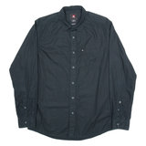 QUIKSILVER Mens Plain Shirt Black Long Sleeve S