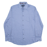 PIERRE CARDIN Mens Plain Shirt Blue Long Sleeve L